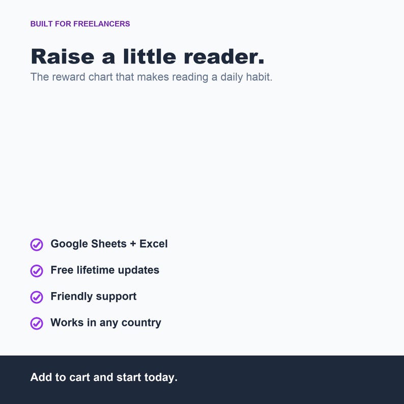 Kids Reading Reward Chart, Google Sheets Excel Tracker (Digital Download) image 8