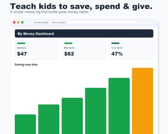 Registro de la paga de los niños: ahorros, gastos y donaciones (Google Sheets, Excel)
