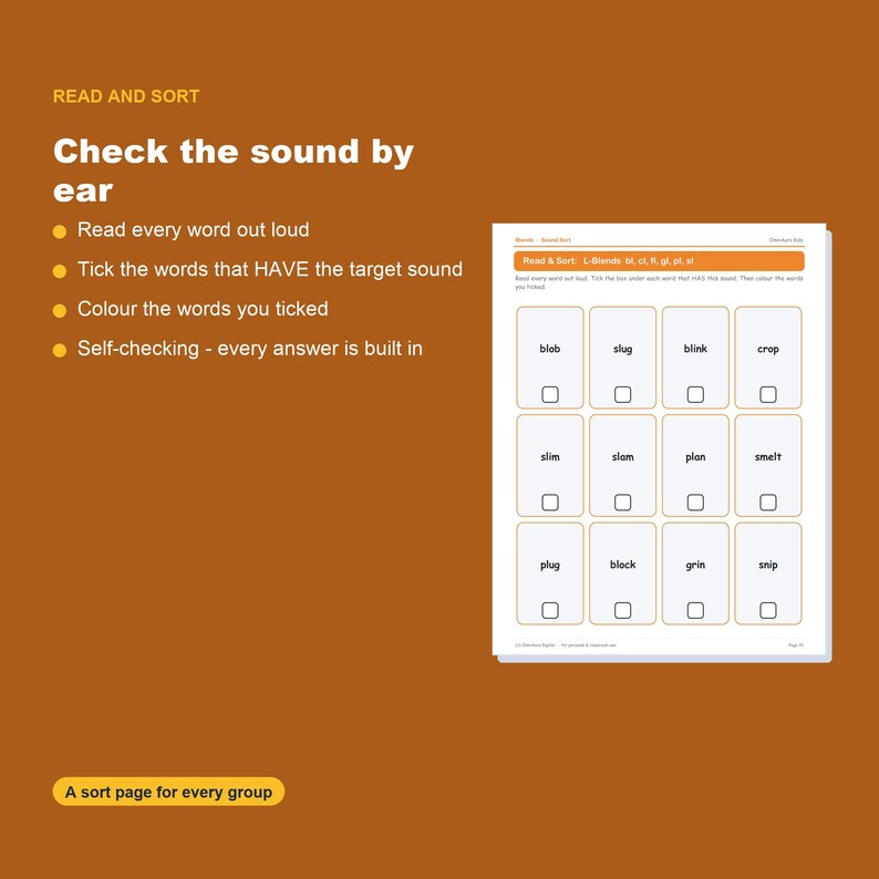 Consonant Blends Worksheets, L R S Phonics Practice (Digital Download) image 7