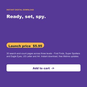 I Spy Count Activity Book, 30 Search Find Pages, Preschool Toddler Learning (PDF Download) image 10