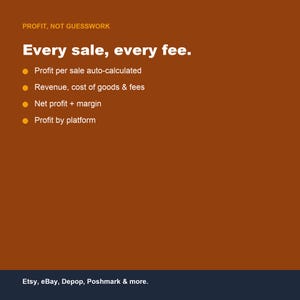 Spreadsheet winsttracker reseller, eBay Depop Poshmark Sales (Google Spreadsheets Excel) afbeelding 3