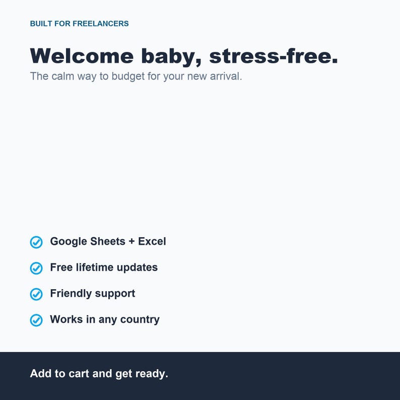 Baby Budget Planner, First Year Registry Cost Tracker (Google Sheets, Excel) image 8