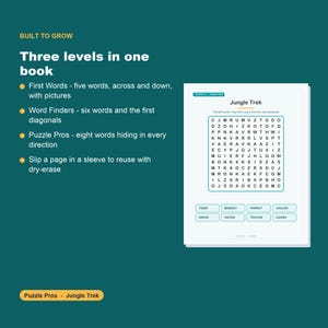 Kids Picture Word Search Puzzles, 30 Activities, Preschool Kindergarten Learning (PDF) image 7