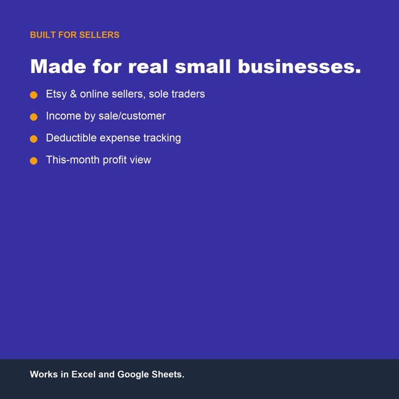 Small Business Bookkeeping Spreadsheet, Income Expense Profit Tracker (Google Sheets Excel) image 4