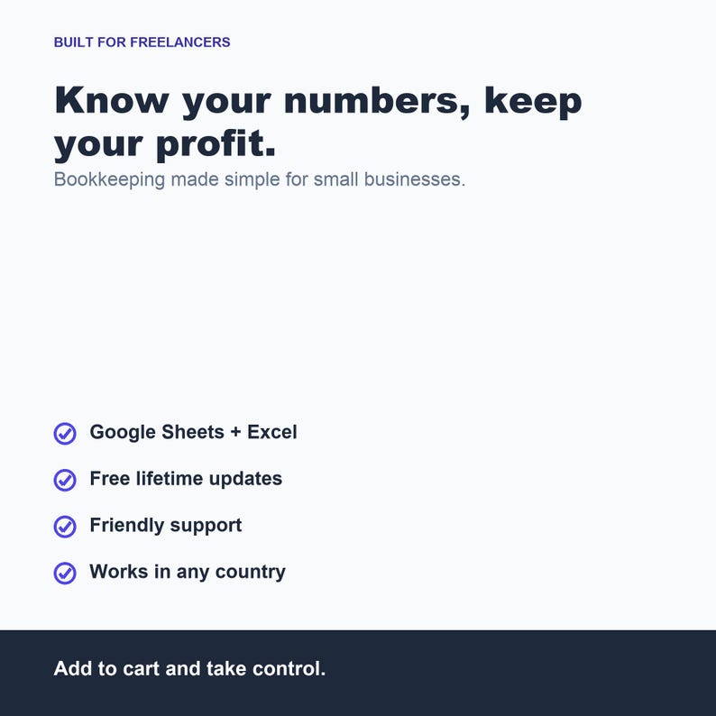 Small Business Bookkeeping Spreadsheet, Income Expense Profit Tracker (Google Sheets Excel) image 8