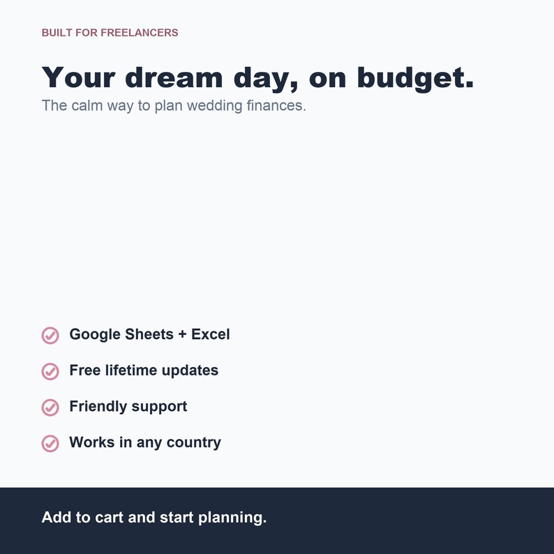 Spreadsheet bruiloftsbudgetplanner (Google Spreadsheets, Excel) afbeelding 8