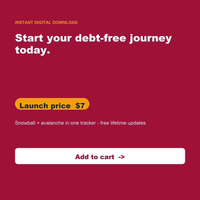 Debt Payoff Tracker, Snowball Avalanche Calculator (Google Sheets, Excel) image 9