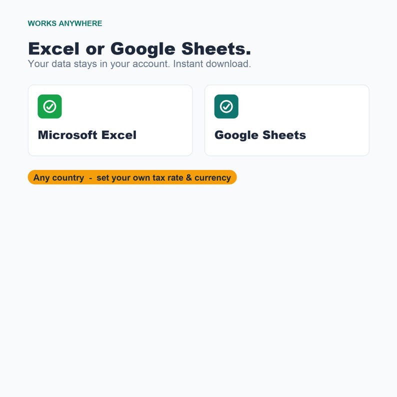 Freelancer Budget Spreadsheet, Income Expense Tracker, Google Sheets, Excel (Digital Download) image 7