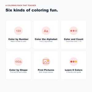 Dibujos para colorear para niños, colorear por números, ABC, contar (descarga en PDF) imagen 6