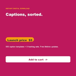 500 plantillas de subtítulos y hashtags para Instagram para creadores (descarga digital) imagen 9