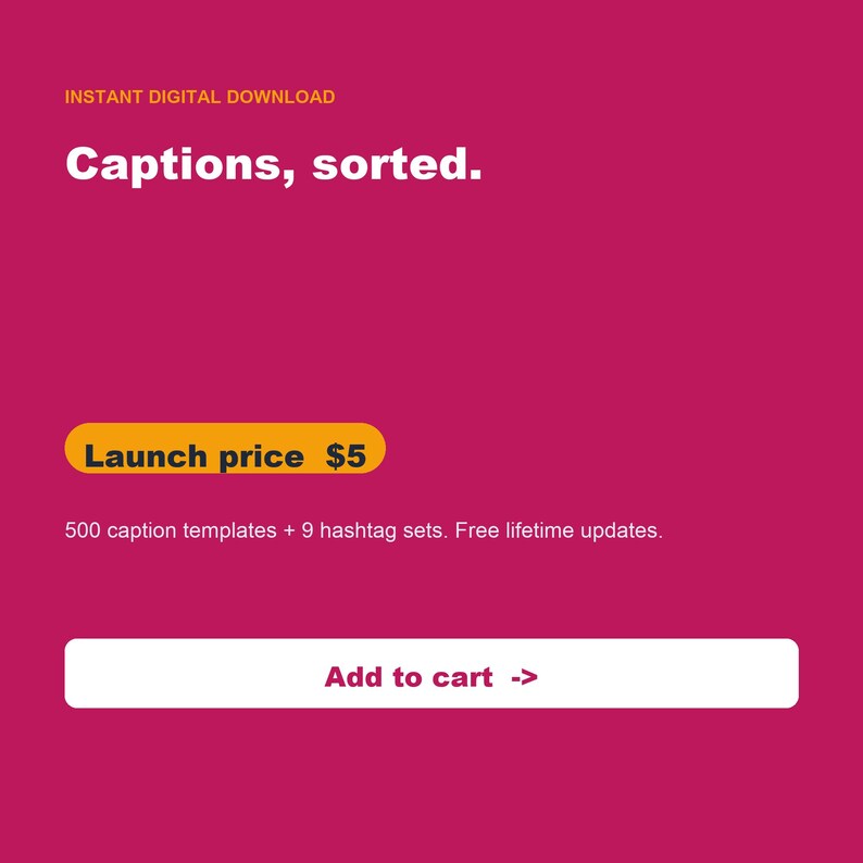 500 plantillas de subtítulos y hashtags para Instagram para creadores (descarga digital) imagen 9