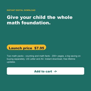 Kindergarten Math Bundle: Counting, Numbers, Addition, Subtraction Worksheets (Digital Download) image 10