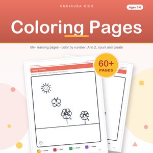 Dibujos para colorear para niños, colorear por números, ABC, contar (descarga en PDF) imagen 1