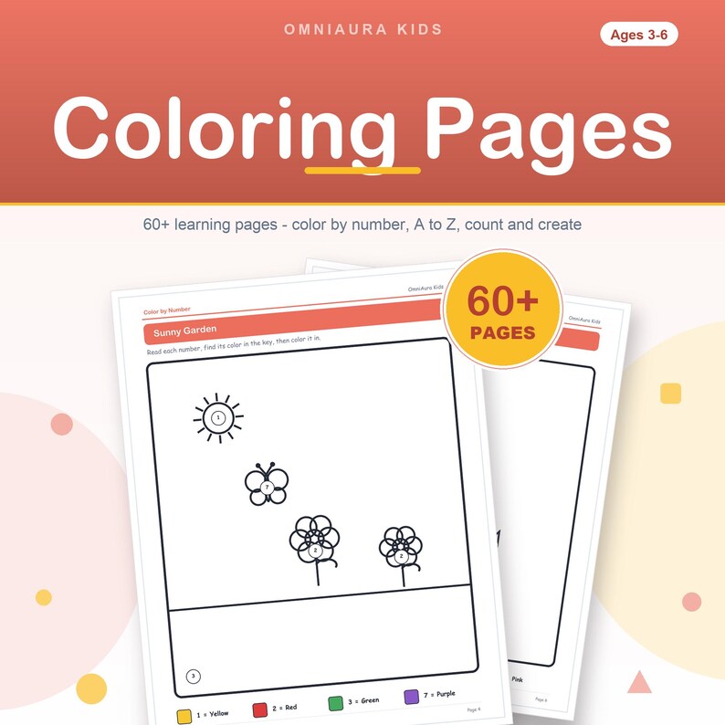 Dibujos para colorear para niños, colorear por números, ABC, contar (descarga en PDF) imagen 1