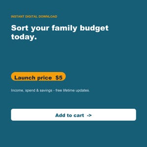 Family Budget Planner, Household Tracker Google Sheets Excel (Digital Download) image 9
