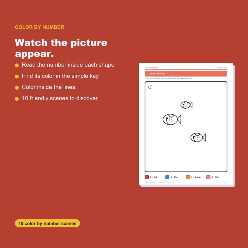 Dibujos para colorear para niños, colorear por números, ABC, contar (descarga en PDF) imagen 4