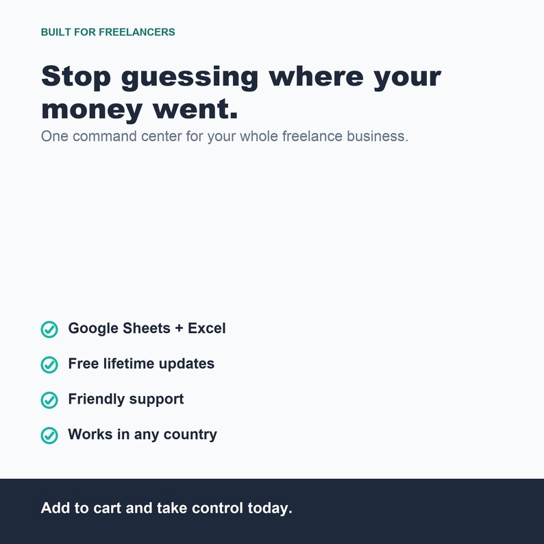 Freelancer Budget Spreadsheet, Income Expense Tracker, Google Sheets, Excel (Digital Download) image 8