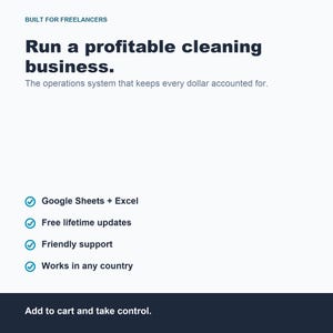 Cleaning Business Spreadsheet, Client Schedule Invoice & Expense Tracker, Google Sheets Excel, Service Business Manager image 8