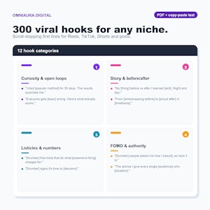 300 frasi virali per reel, TikTok e didascalie dei social media (download digitale) immagine 1