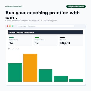 Gesundheitscoach Klient Tracker, Sitzungslog, Fortschritt Tabelle Bild 1