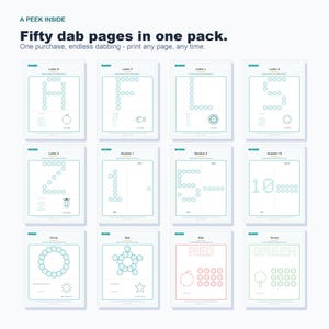 Do-A-Dot Printables, 50 Pages Alphabet, Numbers, Shapes, Colors (Digital Download) image 4