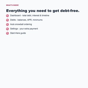 Debt Payoff Tracker, Snowball Avalanche Calculator (Google Sheets, Excel) image 5