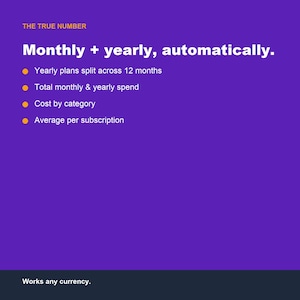 Subscription Tracker Spreadsheet, Monthly Expense Manager (Google Sheets, Excel) image 3