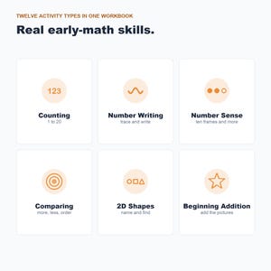 Numbers Counting Workbook 1-20, Preschool Math Tracing (Digital Download) image 6