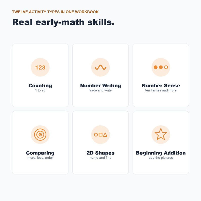Numbers Counting Workbook 1-20, Preschool Math Tracing (Digital Download) image 6
