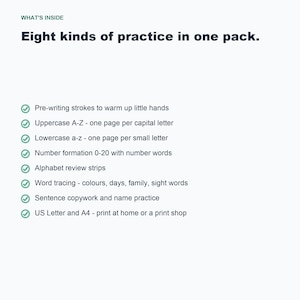 Handwriting Practice Worksheets, Letters, Numbers, Sentences (Digital Download) image 5