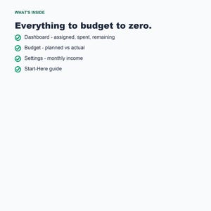 Zero Based Budget Spreadsheet, Monthly Paycheck Planner (Google Sheets, Excel) image 5