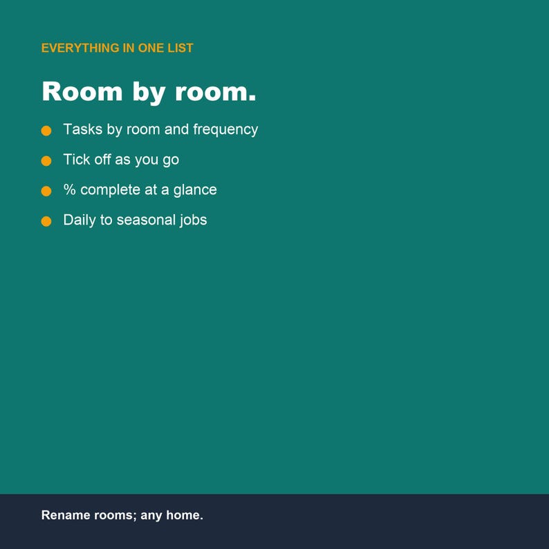 Home Cleaning Schedule Tracker, Chore Planner (Google Sheets Excel) image 3