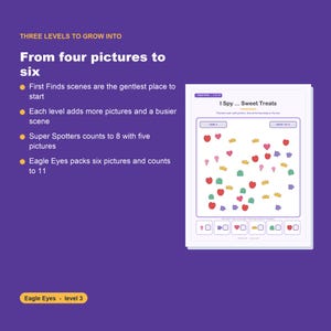 I Spy Count Activity Book, 30 Search Find Pages, Preschool Toddler Learning (PDF Download) image 7