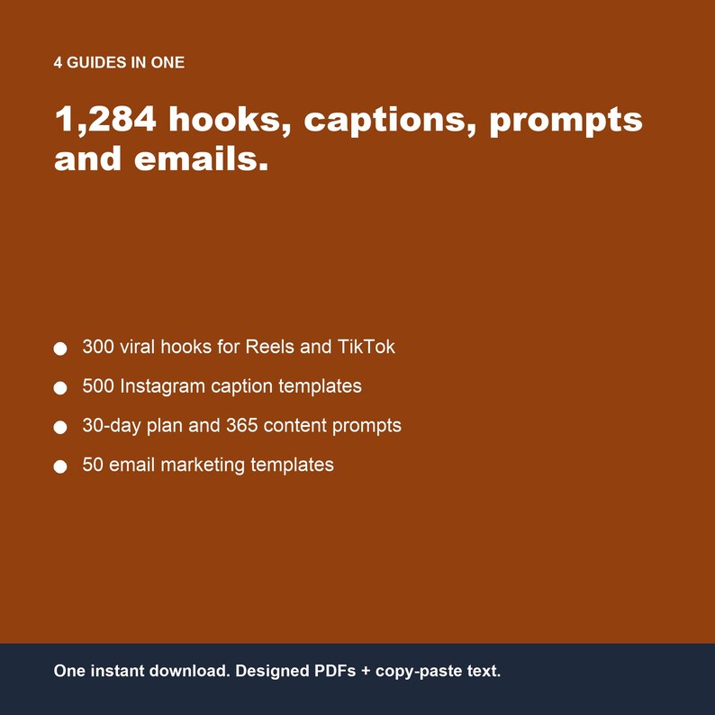 Creator Content Kit: Viral Hooks, Captions, Prompts, Email Templates (Digital Download) image 3