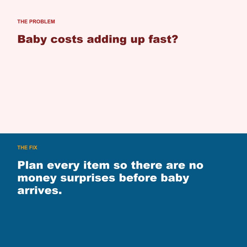 Baby Budget Planner, First Year Registry Cost Tracker (Google Sheets, Excel) image 2