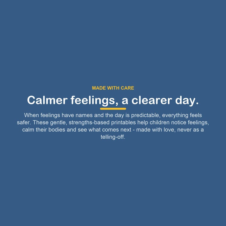 Autism ADHD Visual Support Printables, Feelings Calm Down Cards, Routine Charts (Digital Download) image 2