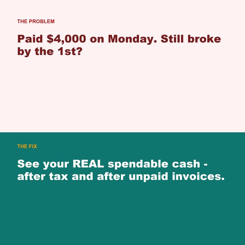 Freelancer Budget Spreadsheet, Income Expense Tracker, Google Sheets, Excel (Digital Download) image 2