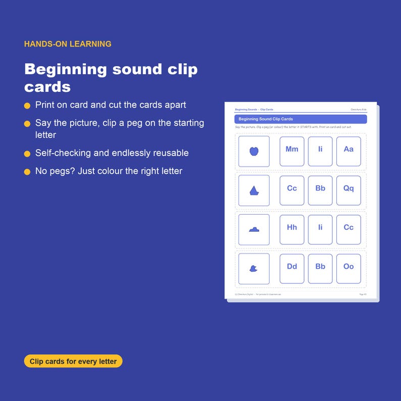 Alphabet Beginning Sounds Phonics Practice Printable (100+ Pages) image 7