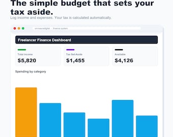 Freelancer Budget Spreadsheet, Expense Tracker, Tax Set-Aside (Google Sheets, Excel)