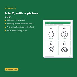 Tarjetas didácticas para niños pequeños: abecedario, números, formas y colores (descarga digital). imagen 4