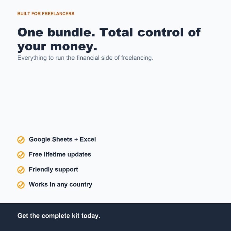 Freelancer financiële bundel, budget, belasting, factuurtracker (Excel, Google Spreadsheets) afbeelding 8