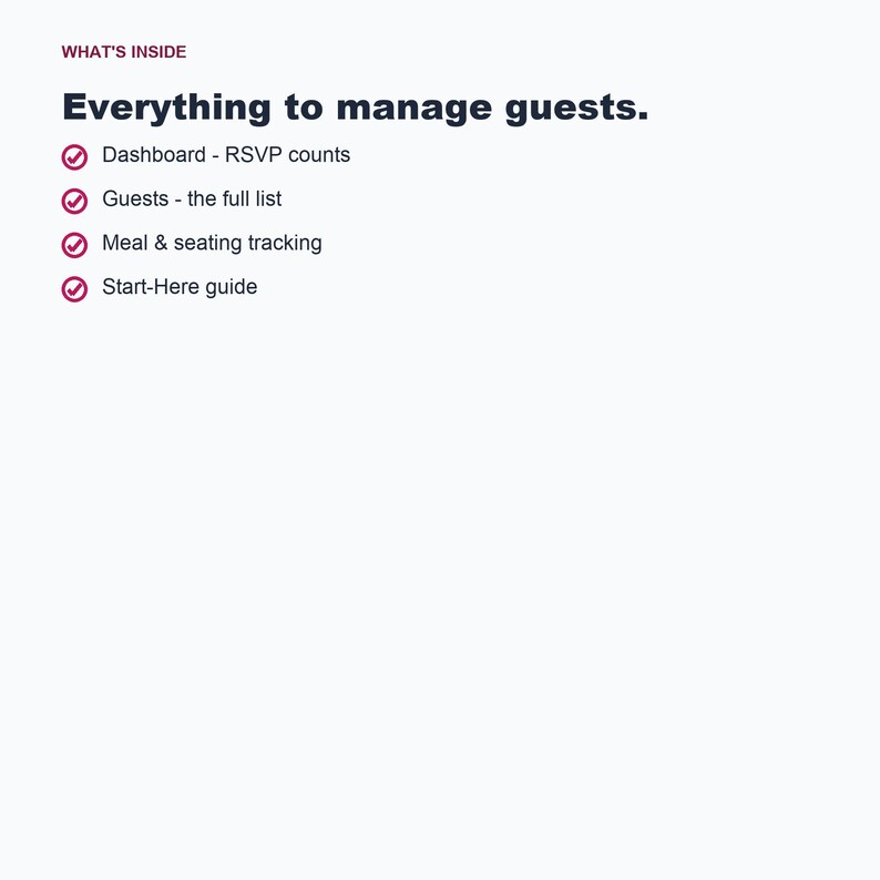 Wedding Guest List Tracker, RSVP Seating Chart (Google Sheets, Excel) image 5