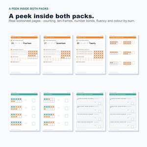 Kindergarten Math Bundle: Counting, Numbers, Addition, Subtraction Worksheets (Digital Download) image 3