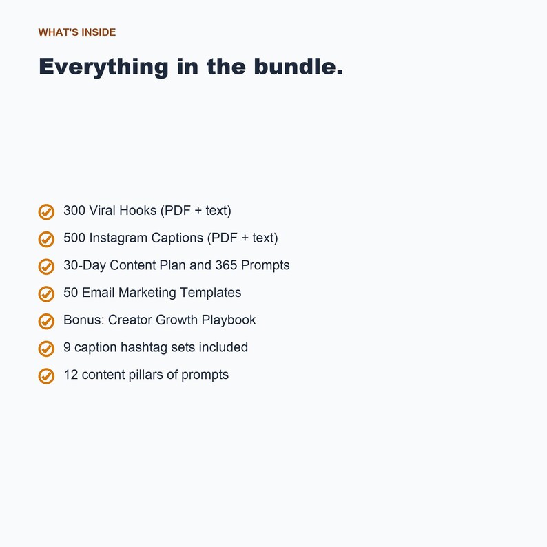 Creator Content Kit: Viral Hooks, Captions, Prompts, Email Templates (Digital Download) image 5