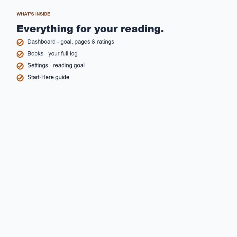Reading Log Spreadsheet, Book Tracker, Reading Journal (Google Sheets Excel) image 5