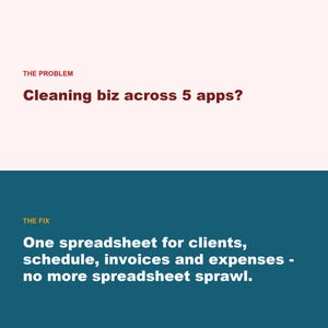 Cleaning Business Spreadsheet, Client Schedule Invoice & Expense Tracker, Google Sheets Excel, Service Business Manager image 2