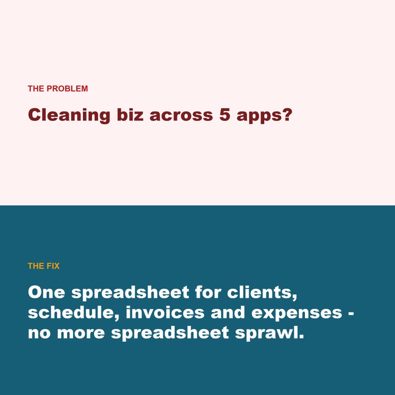 Cleaning Business Spreadsheet, Client Schedule Invoice & Expense Tracker, Google Sheets Excel, Service Business Manager image 2