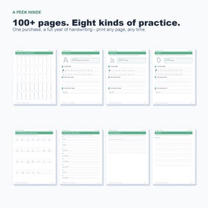 Handwriting Practice Worksheets, Letters, Numbers, Sentences (Digital Download) image 4