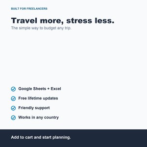 旅行予算プランナースプレッドシート、旅行費用トラッカー（Googleスプレッドシート、Excel） 画像 8