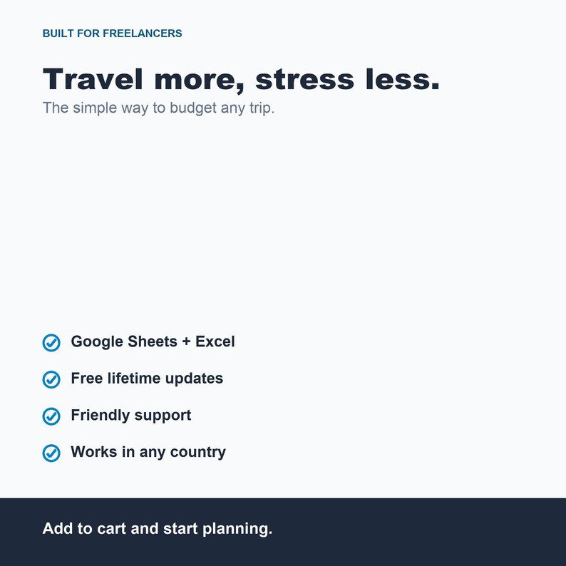 旅行予算プランナースプレッドシート、旅行費用トラッカー（Googleスプレッドシート、Excel） 画像 8